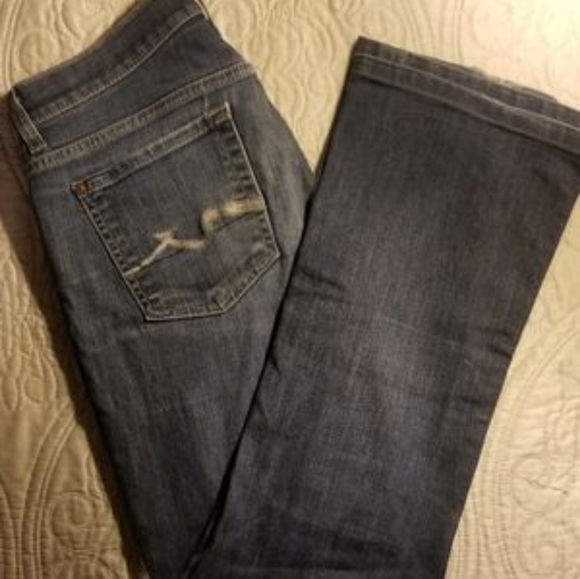 7 Seven For All Mankind Boot Cut Jeans/Waist 30" - Picture 2 of 5